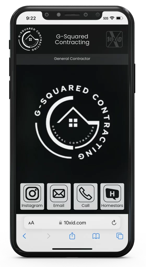 G-Squared Contracting - 10XiD - Your Digital Business Card